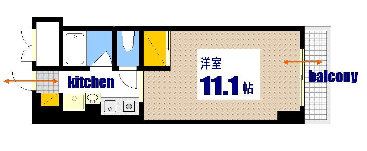 大手町 森野ビル(1K/3階)の間取り写真