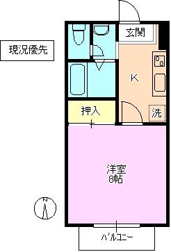 ドゥエリング・秀(1K/2階)の間取り写真