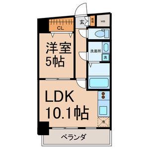 CLAIR HEIWA(1LDK/3階)の間取り写真