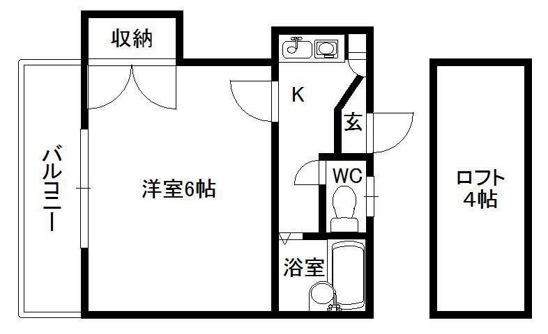 アーベイン東雲(1K/2階)の間取り写真