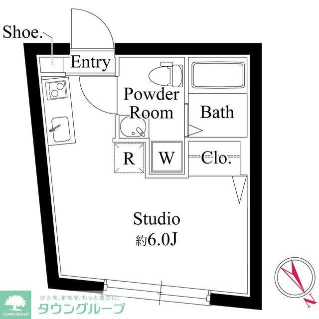 アクロスアベニュー南長崎(ワンルーム/2階)の間取り写真