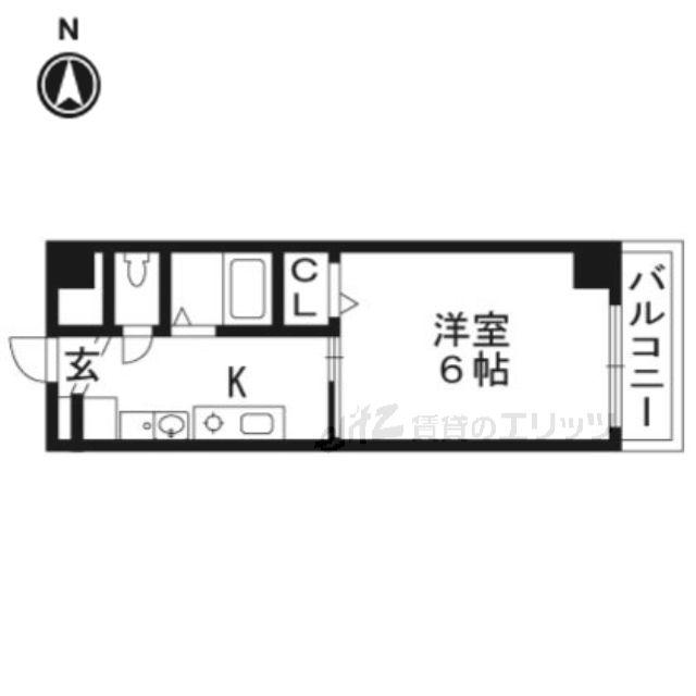 ドロメンスカセ三番館(1K/5階)の間取り写真