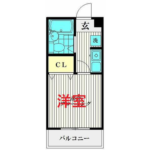 フレンズマンション(1K/2階)の間取り写真