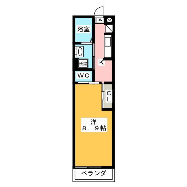 リブリ・CASA TRES(1K/2階)の間取り写真