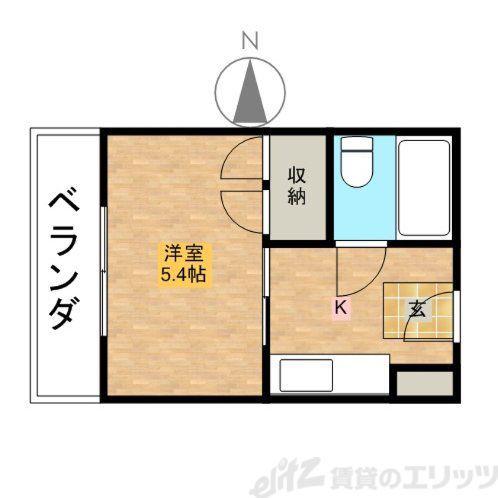プラットホーム白川I(1K/1階)の間取り写真
