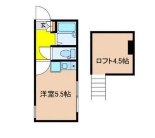 コンフォルタ飛鳥山(ワンルーム/2階)の間取り写真