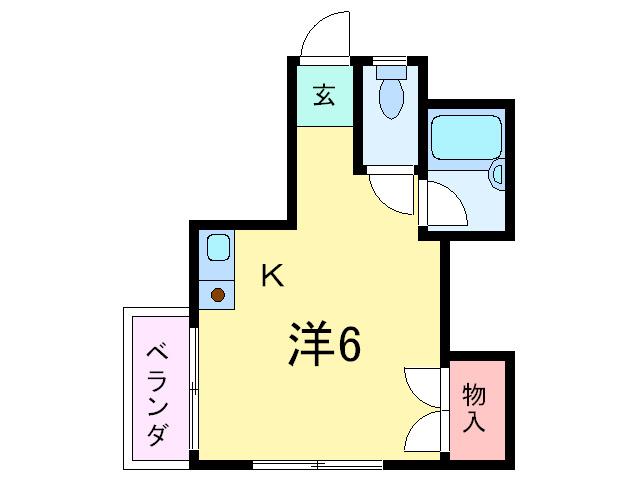 フェリアMIYAMOTO(ワンルーム/4階)の間取り写真
