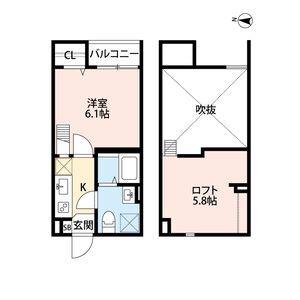 MAISON TSURUHASHIメゾン ツ(1K/1階)の間取り写真