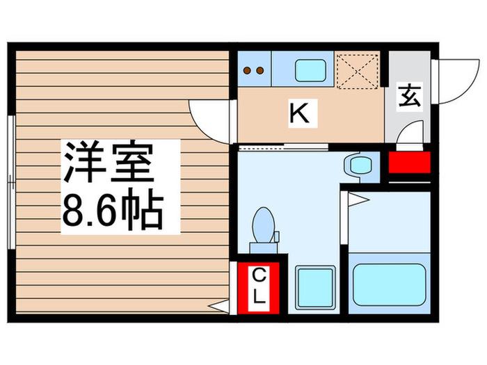 RETREAT南流山(1K/3階)の間取り写真