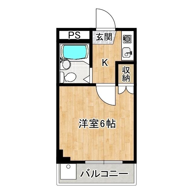 レインボー東千代田(1K/3階)の間取り写真