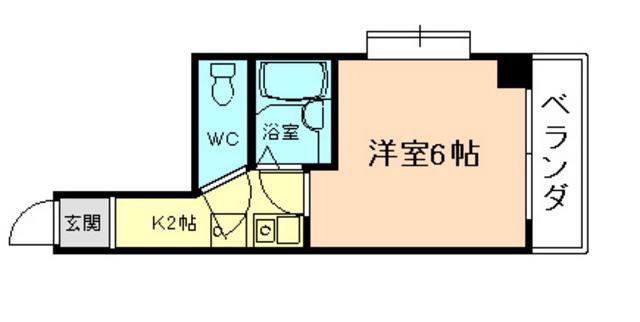 シティライフフェニックス(1K/2階)の間取り写真