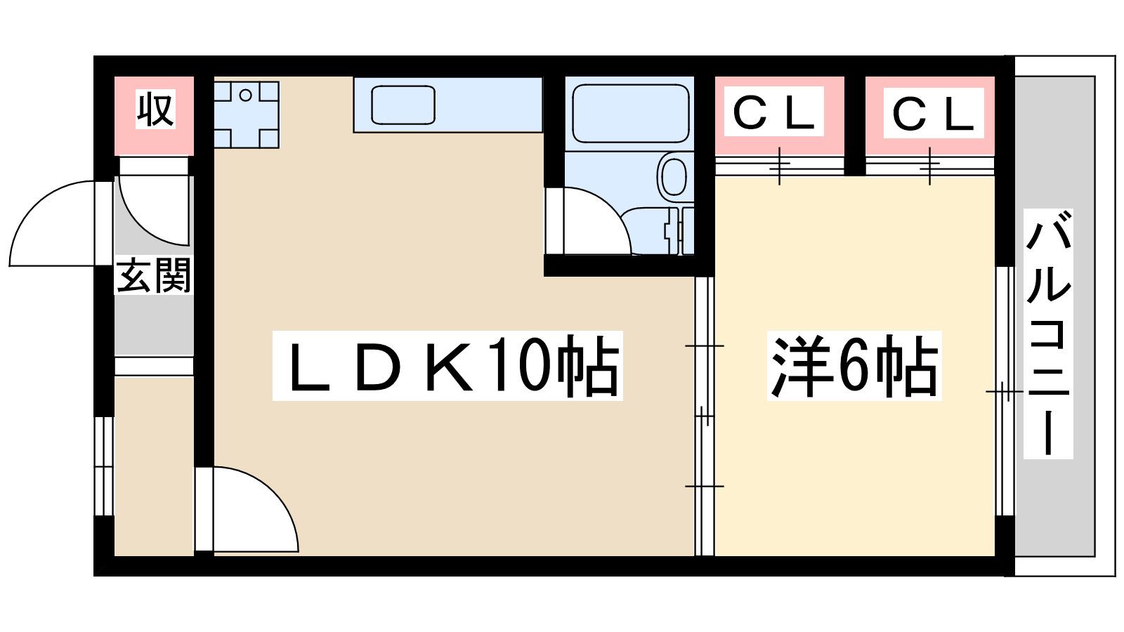 メゾン高田(1LDK/2階)の間取り写真