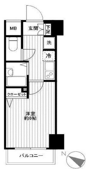 サンテミリオン池袋II(1K/9階)の間取り写真
