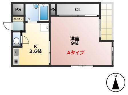 NAGASAKA BASE(1K/3階)の間取り写真