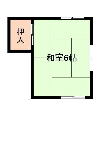 第一澤井荘(ワンルーム/2階)の間取り写真
