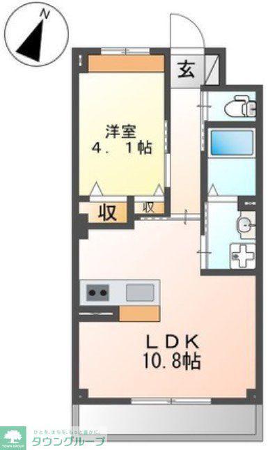 グランフェリシア(1LDK/2階)の間取り写真