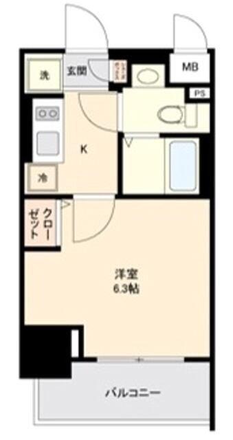 LE-LION西早稲田(1K/11階)の間取り写真