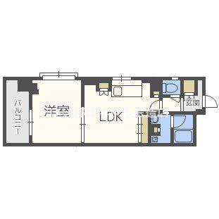 CITY SPIRE桜川I(1LDK/5階)の間取り写真