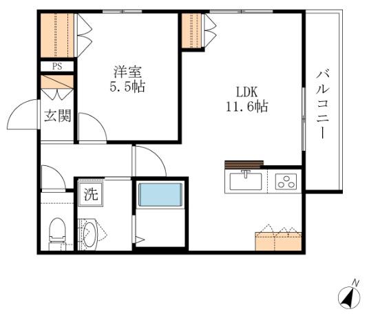 JOLIE MAISONジョリーメゾン(1LDK/3階)の間取り写真