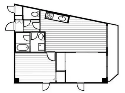 JSC岸和田(2LDK/4階)の間取り写真