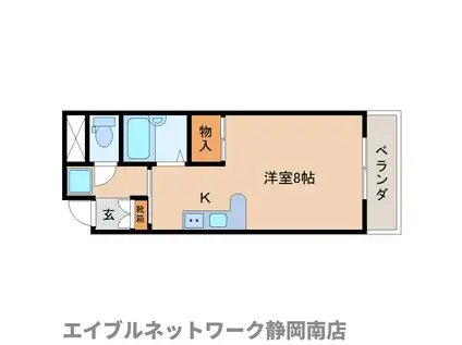 スペース21-M(ワンルーム/1階)の間取り写真