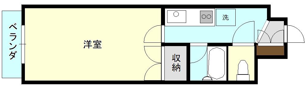 いとう仙 CTYPE(1K/2階)の間取り写真