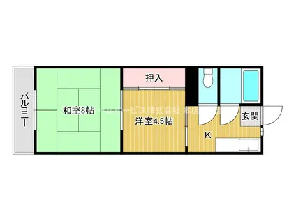 ハイツ泉(2K/3階)の間取り写真