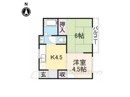 藤マンション(2DK/2階)の間取り写真