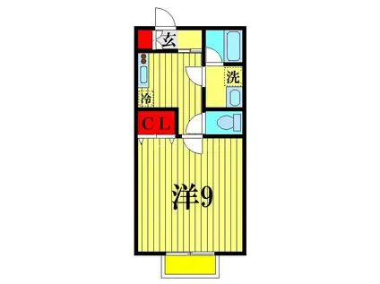 ブランシェ(1K/1階)の間取り写真