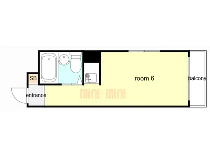 GSハイム元町(ワンルーム/7階)の間取り写真