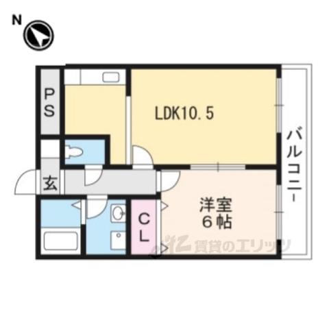 プチフルール千(1LDK/1階)の間取り写真