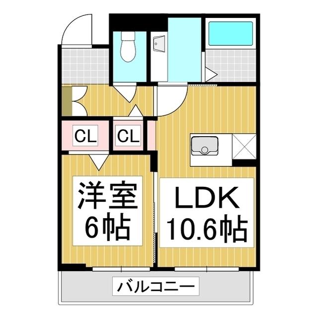 ラ ルミエール(1LDK/2階)の間取り写真
