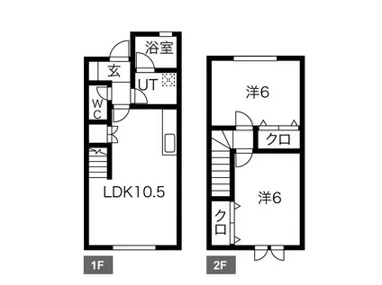 カーサソレアード(2LDK/1階)の間取り写真