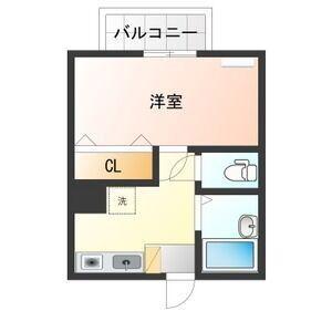 グレーンパーク西一社(1K/1階)の間取り写真
