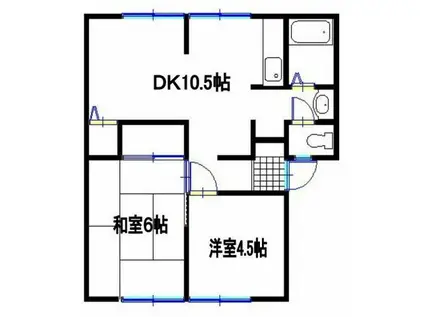 エクセル山崎(2LDK/2階)の間取り写真