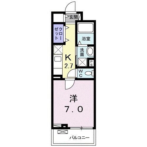グレイス(1K/3階)の間取り写真