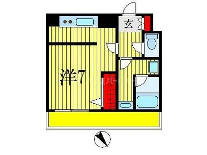 N-STAGE下総中山(1K/5階)の間取り写真