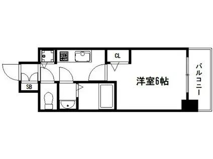 プレサンス京都烏丸爛都(1K/5階)の間取り写真