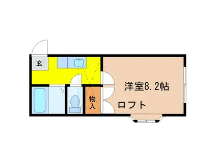 Αネクスト畳屋丁(1K/1階)の間取り写真