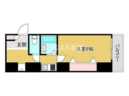 ODESSA南船場(ワンルーム/6階)の間取り写真