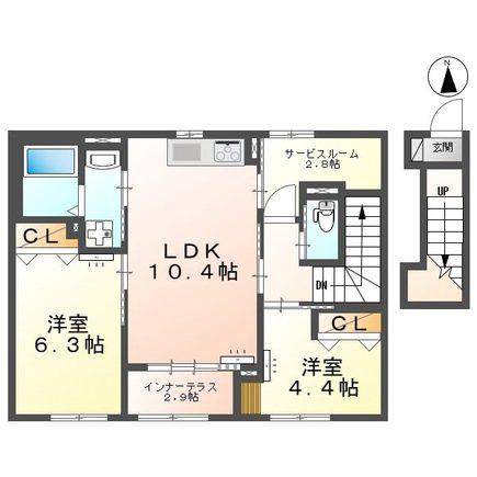 コラソン江戸町(2SLDK/2階)の間取り写真