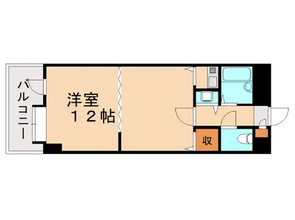 ケイズプレイス光貞台(ワンルーム/3階)の間取り写真