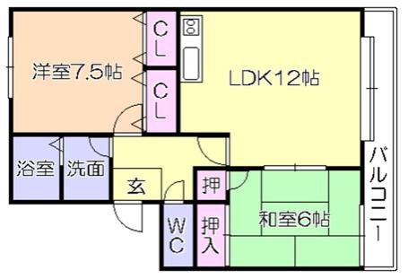M・N・R・KOKUBU(2LDK/3階)の間取り写真