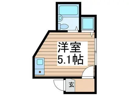 KKハウス北千住(ワンルーム/2階)の間取り写真