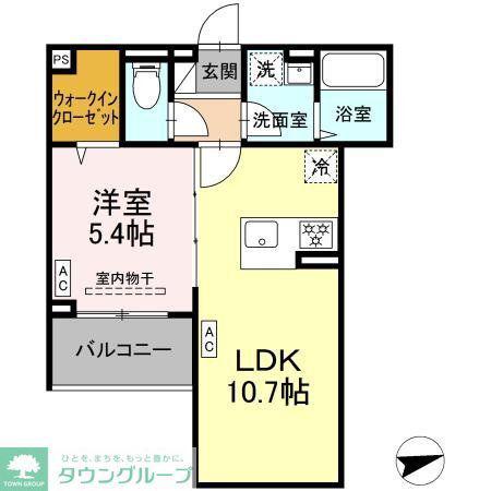 セレスティア祖師谷(1LDK/3階)の間取り写真