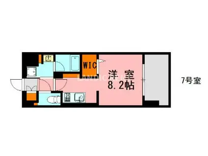 LANDIC O3152(ワンルーム/5階)の間取り写真