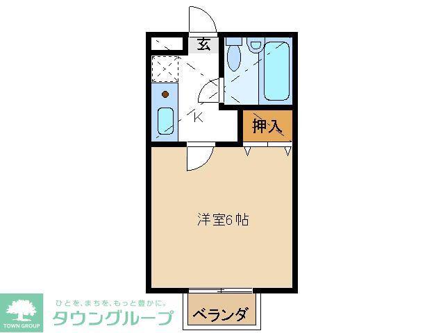 深谷壱番館(1K/2階)の間取り写真