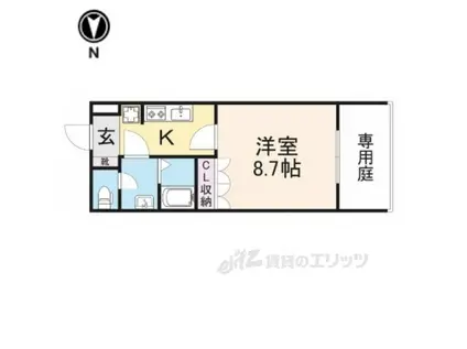 レオ・グランドメゾン(1K/1階)の間取り写真