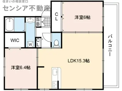 シャーメゾン永田(2LDK/1階)の間取り写真