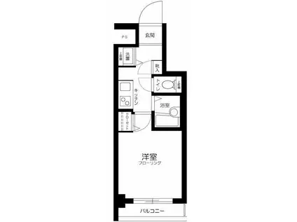 スカイコート板橋第二(1K/1階)の間取り写真